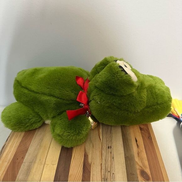 Playful Pals Mervyns Frog 12" SOFT Fluffy Plush Hand Puppet Stuffed Toy - Picture 4 of 8